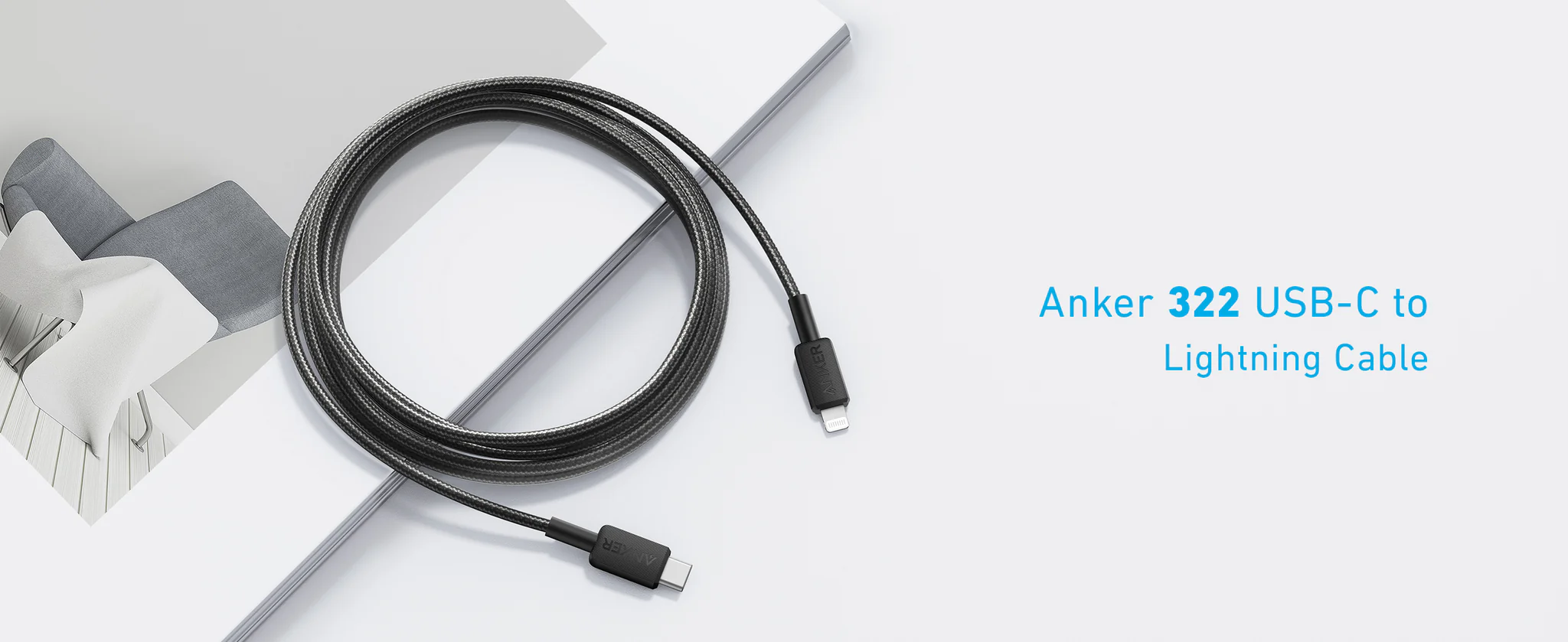 معرفی کابل انکر USB-C به Lightning مدل 322 A81B5H21